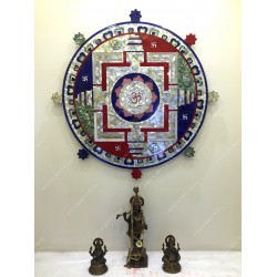 Mother Of Pearl Laxmi Yantra Temple (Mandir) Art Work
