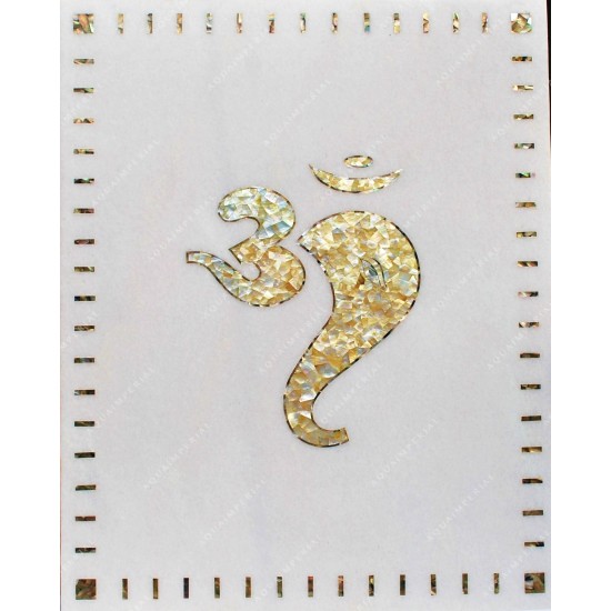 Mother Of Pearl - Ganesh Design Temple (Mandir) Art Work Mother Of Pearl - Ganesh Design Temple (Mandir) Art Work