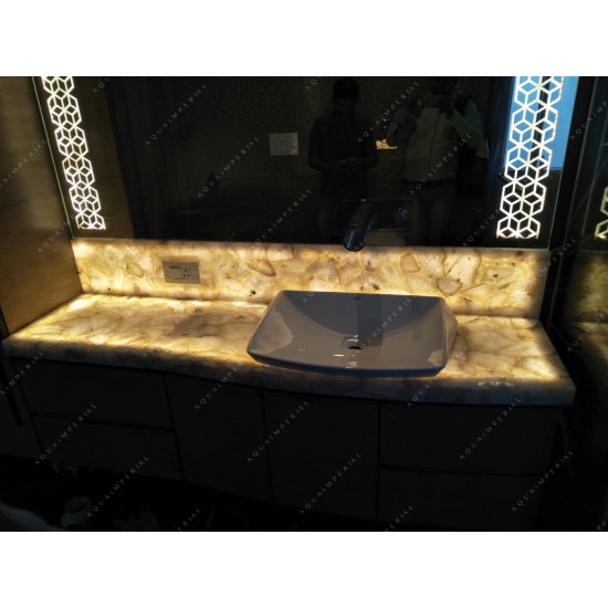 White Agate Bathroom Counter White Agate Bathroom Counter