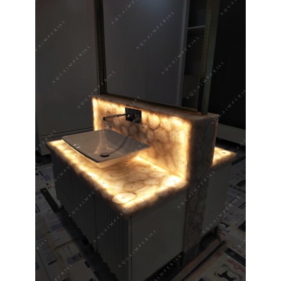 White Agate Bathroom Counter White Agate Bathroom Counter