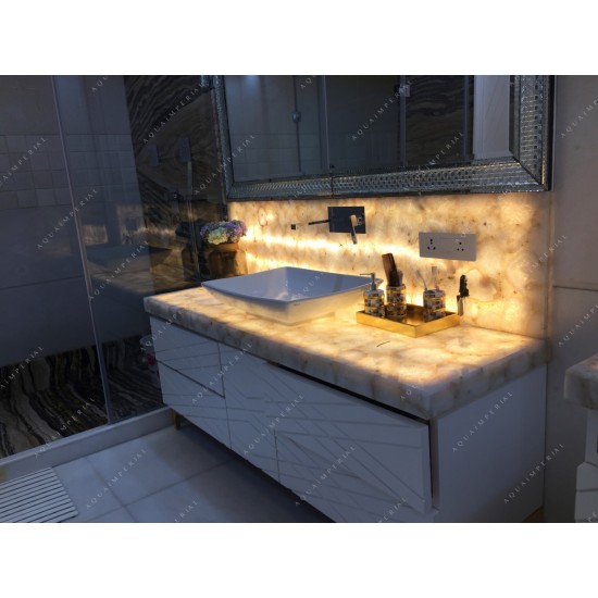 White Agate Bathroom Counter White Agate Bathroom Counter