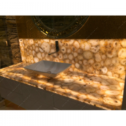 White Agate Bathroom Counter Top