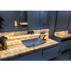 White Agate Bathroom Counter Top