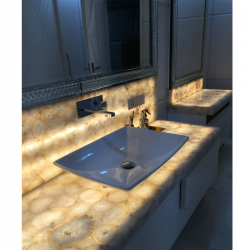 White Agate Bathroom Counter Top