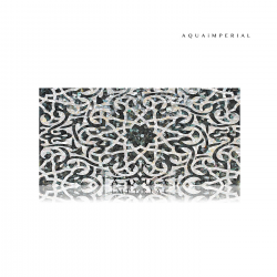 Arabeque Design In Black & White Mother Of Pearl