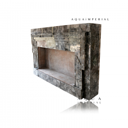 Smoky Quartz Fire Place With Front Molding