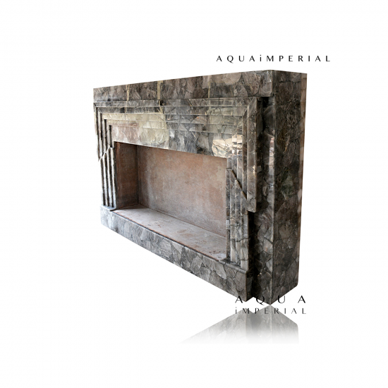Smoky Quartz Fire Place With Front Molding Smoky Quartz Fire Place With Front Molding