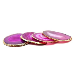 PINK AGATE COASTER