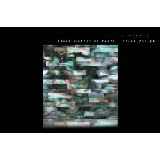 Black Mother of Pearl Brick Design Black Mother of Pearl Brick Design