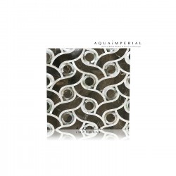 White & Black Mother of Pearl Swirl Design