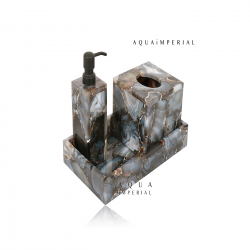 Black Agate Bathroom Set Of 3 pcs 