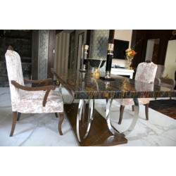Blue Tiger Eye Dining Table 
