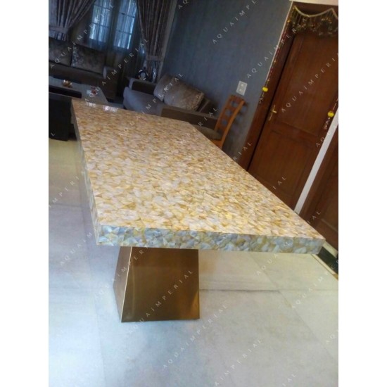 Golden Mother of Pearl Dining Top Golden Mother of Pearl Dining Top