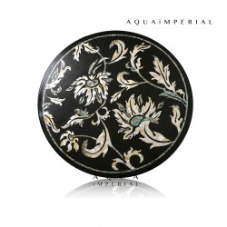 Golden Floral Pietra Dura Table Top