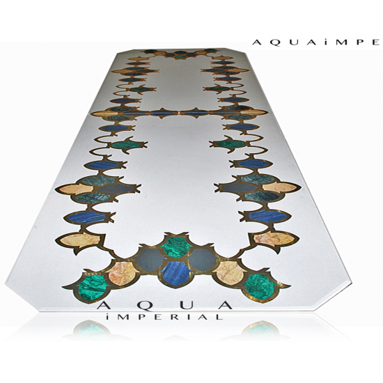 White Marble Baroque Pietra Dura Table Top White Marble Baroque Pietra Dura Table Top