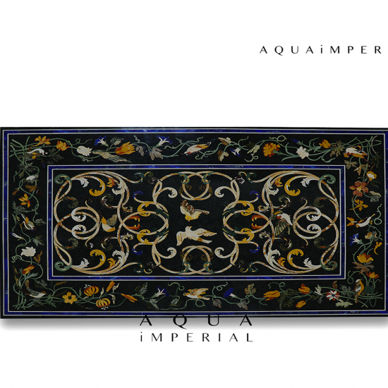 Morning Glory Pietra Dura Table Top Morning Glory Pietra Dura Table Top