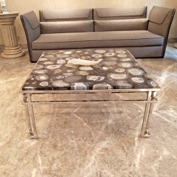 BLACK AGATE CENTER TABLE TOP