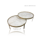 Classic Quartz With Brass Brush Finish Center Table Top Classic Quartz With Brass Brush Finish Center Table Top