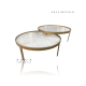 Classic Quartz With Brass Brush Finish Center Table Top Classic Quartz With Brass Brush Finish Center Table Top