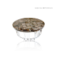 Petrified Wood Black Retro Round Center Table Top Petrified Wood Black Retro Round Center Table Top