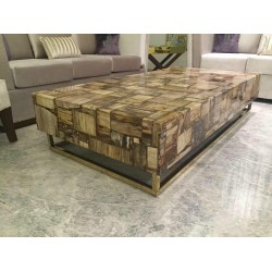 Petrified Wood Retro Center Table Top