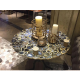 Black Agate Corner Table Top Black Agate Corner Table Top