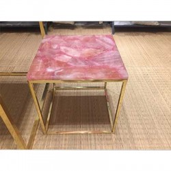 Rose Quartz and Wild Agate Corner Table Top
