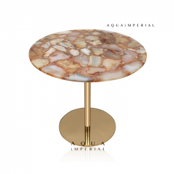 Golden Base Round Corner Table Top