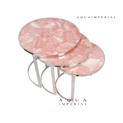 Rose Quartz Set Of 3 Nesting Top
