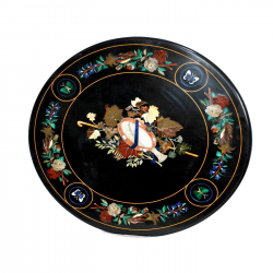Round Flute Pietra Dura Table Top
