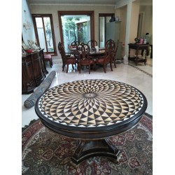 Star Bust Design Pietra Dura Table Top