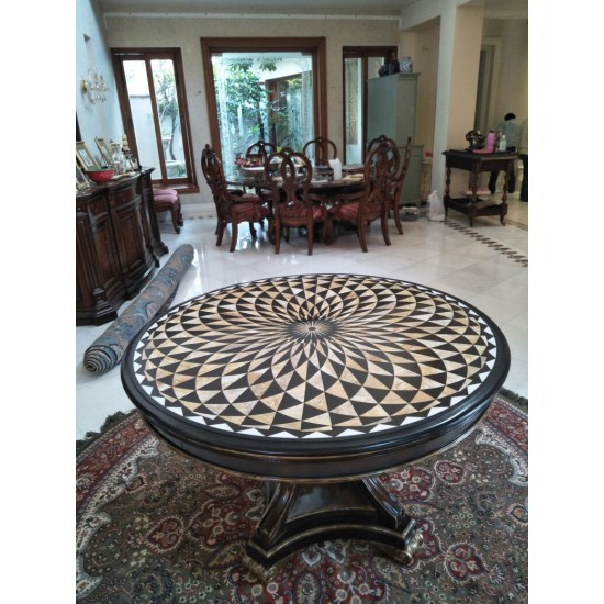 Star Bust Design Pietra Dura Table Top