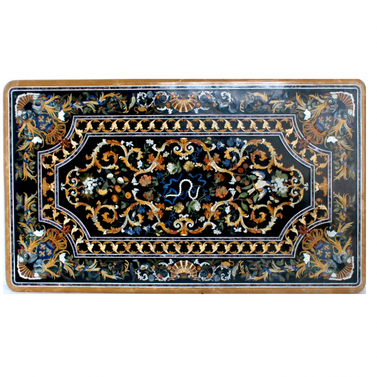 Dolphins Design Pietra Dura Table Top Dolphins Design Pietra Dura Table Top