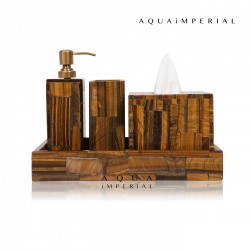 Tiger Eye Golden  Bathroom Set Of 4 pcs 