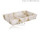 White Agate With Golden Glitter Set Of 4 pcs 