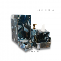 Blue Agate Bathroom Set Of 5 pcs 
