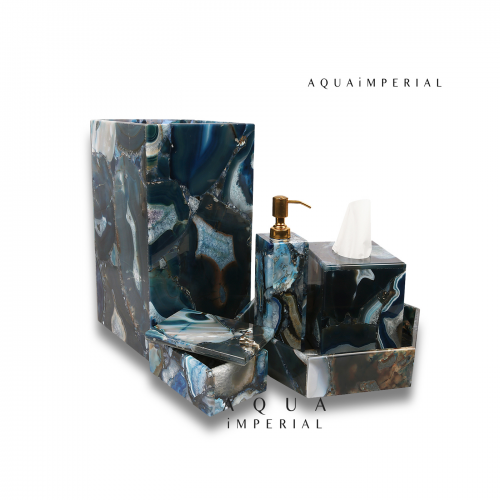 Blue Agate Bathroom Set Of 5 pcs 