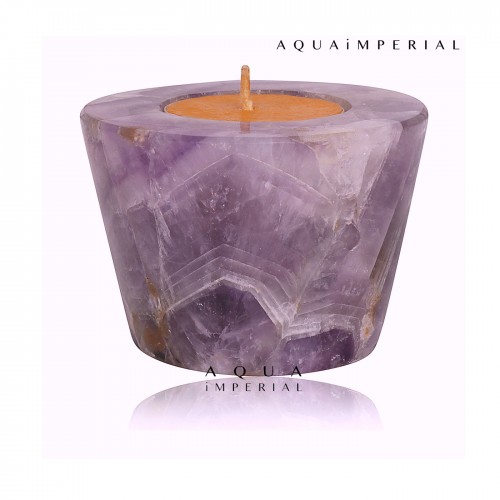 African Amethyst Cylindrical T-Light