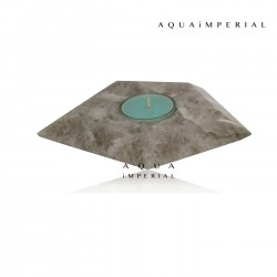 Smoky Quartz T-Light Candle Holder Pentagon