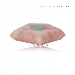 Rose Quartz T-Light Candle Holder Pentagon
