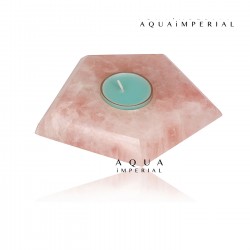 Rose Quartz T-Light Candle Holder Pentagon