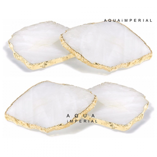 WHITE QUARTZ NATURAL COASTER WHITE QUARTZ NATURAL COASTER