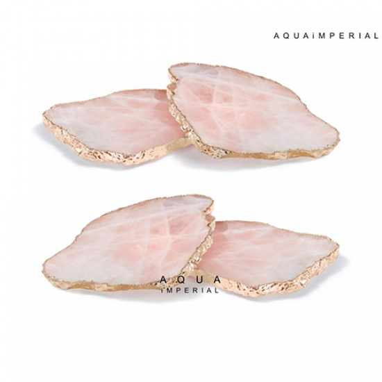 ROSE QUARTZ NATURAL COASTER ROSE QUARTZ NATURAL COASTER