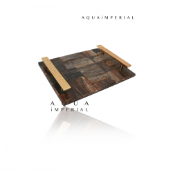 Brass Handle Rectangular Tray