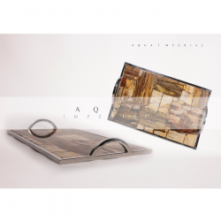 Petrified Wood Rectangular Tray