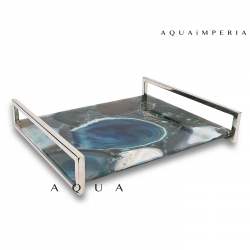 Rectangular Tray With Stainless Steel Handle 