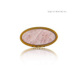 Rose Quartz Door Handle Oval