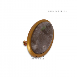 Smoky Quartz Oval Door Handle