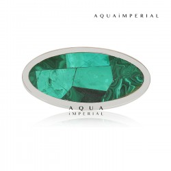 Malachite Oval Door Handle