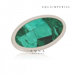 Malachite Oval Door Handle